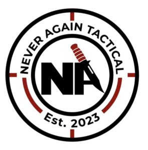 NEVER AGAIN LOGO