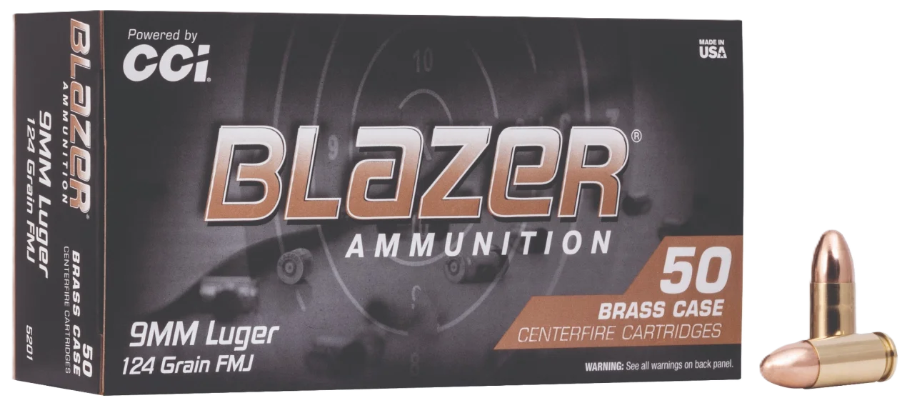 CCI Blazer Brass 9mm 124GR FMJ